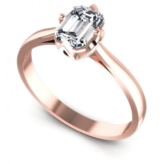 Emerald Diamonds 0.26CT Solitaire Ring in 18KT White Gold