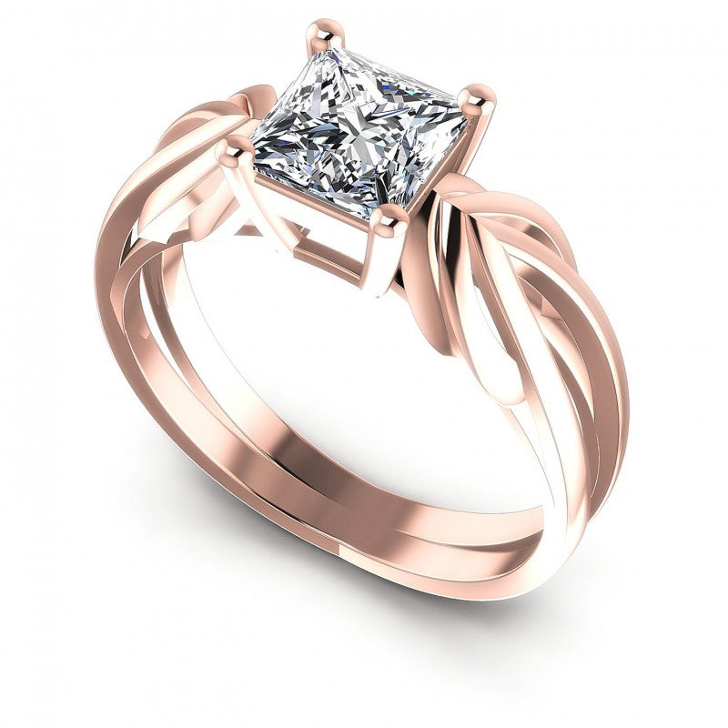 Princess Diamonds 0.35CT Solitaire Ring in 18KT White Gold