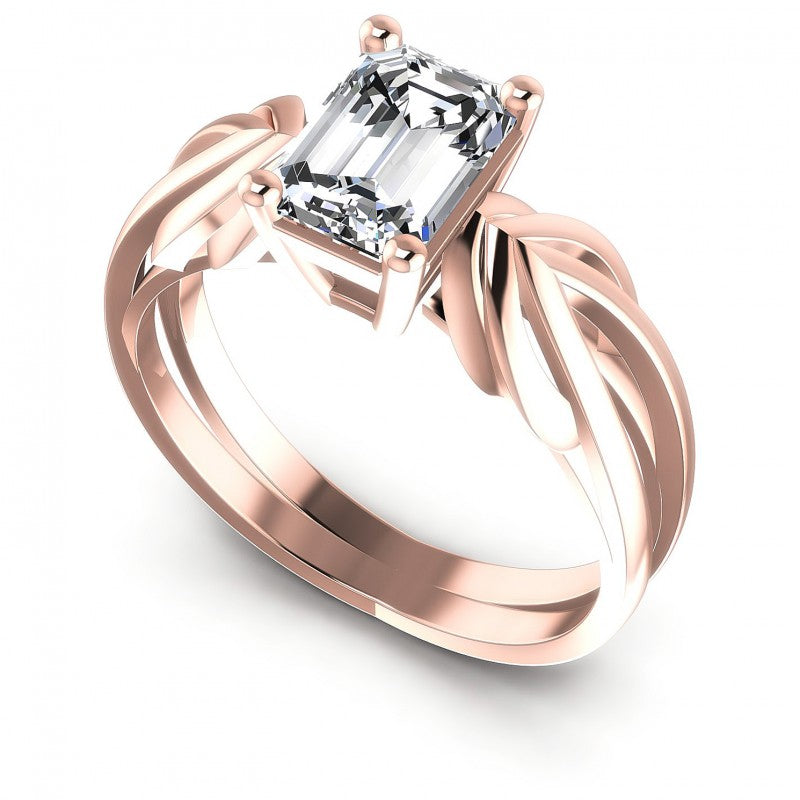 Emerald Diamonds 0.35CT Solitaire Ring in 18KT White Gold