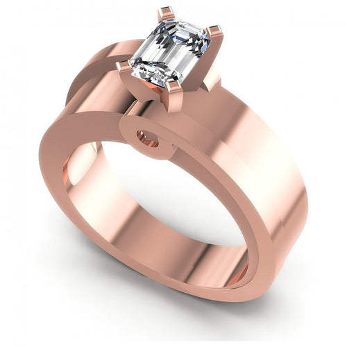 Emerald Diamonds 0.35CT Solitaire Ring in 18KT White Gold