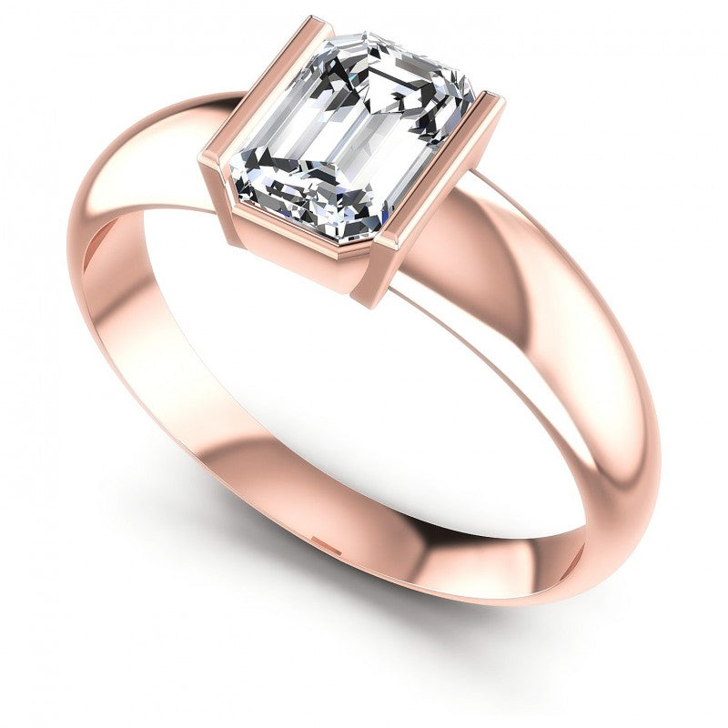 Emerald Diamonds 0.35CT Solitaire Ring in 18KT White Gold