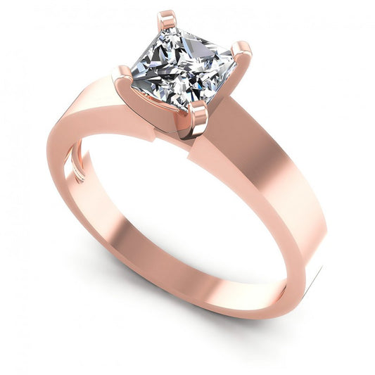Princess Diamonds 0.35CT Solitaire Ring in 18KT White Gold