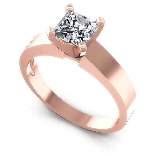 Princess Diamonds 0.35CT Solitaire Ring in 18KT White Gold