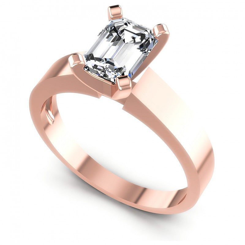 Emerald Diamonds 0.35CT Solitaire Ring in 18KT White Gold