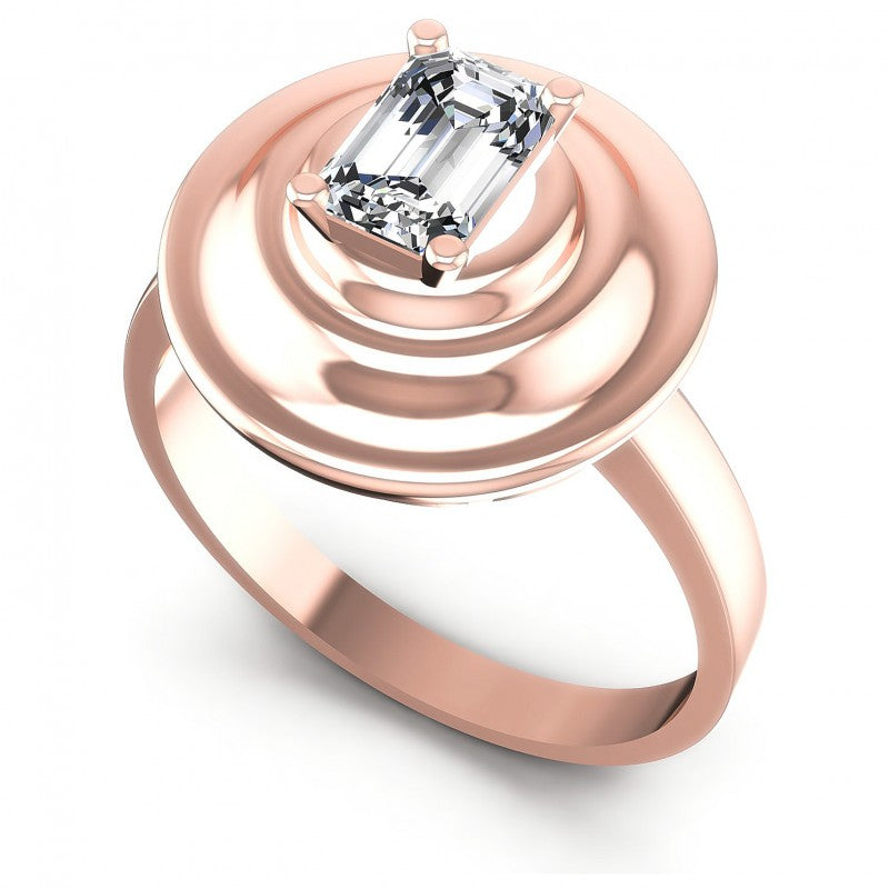 Emerald Diamonds 0.35CT Solitaire Ring in 18KT White Gold