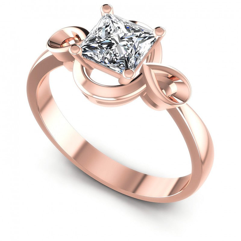 Princess Diamonds 0.35CT Solitaire Ring in 18KT White Gold