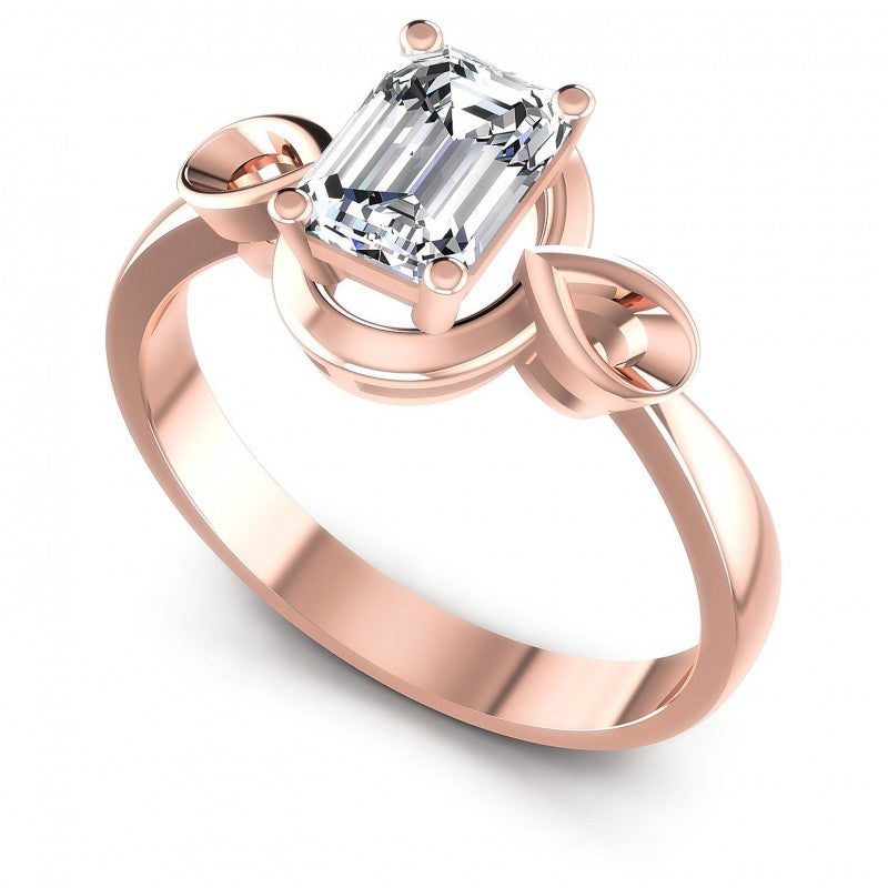 Emerald Diamonds 0.35CT Solitaire Ring in 18KT White Gold