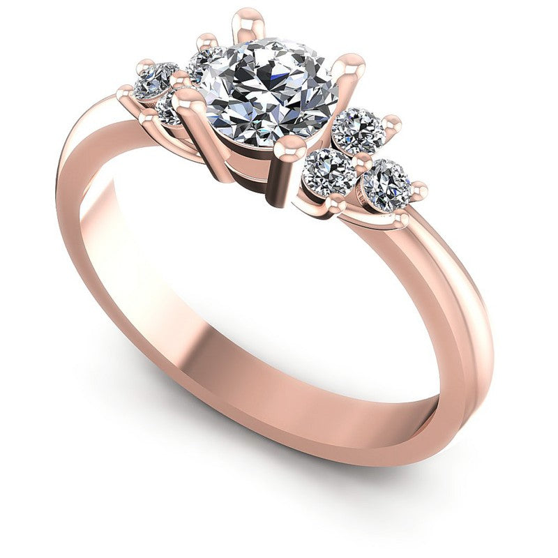 Round Diamonds 0.55CT Engagement Ring in 18KT White Gold