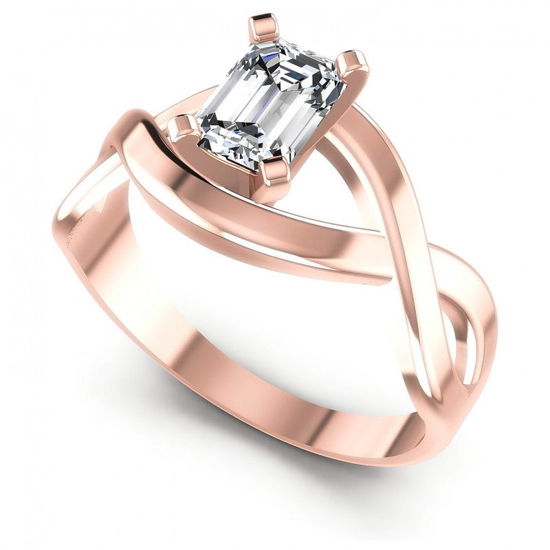 Emerald Diamonds 0.35CT Solitaire Ring in 18KT White Gold