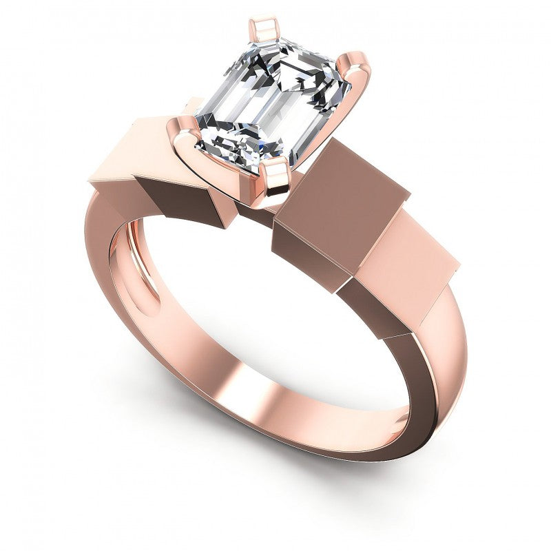 Emerald Diamonds 0.35CT Solitaire Ring in 18KT White Gold