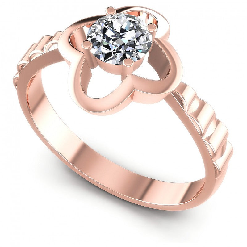 Round Diamonds 0.35CT Solitaire Ring in 18KT White Gold