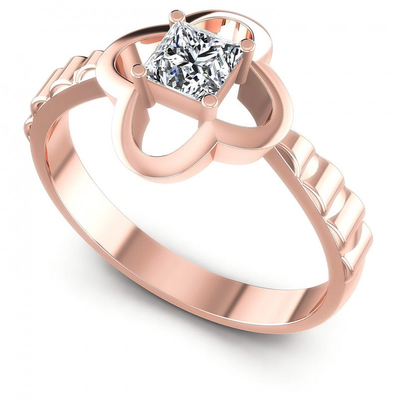 Princess Diamonds 0.35CT Solitaire Ring in 18KT White Gold