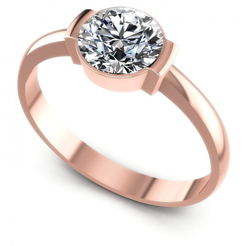 Round Diamonds 0.35CT Solitaire Ring in 18KT White Gold