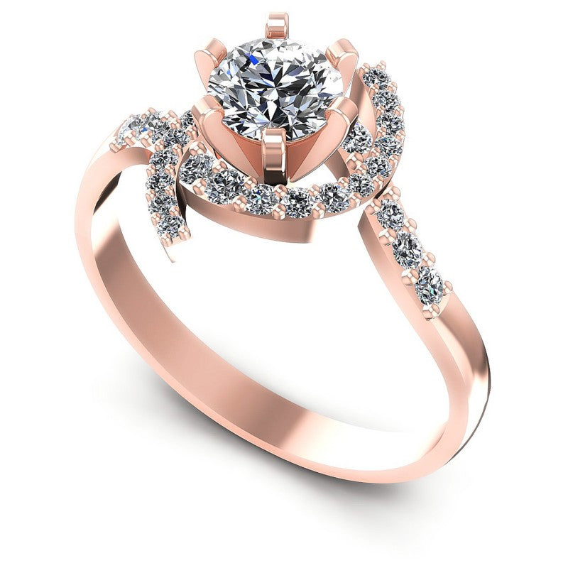Round Diamonds 0.75CT Engagement Ring in 18KT White Gold