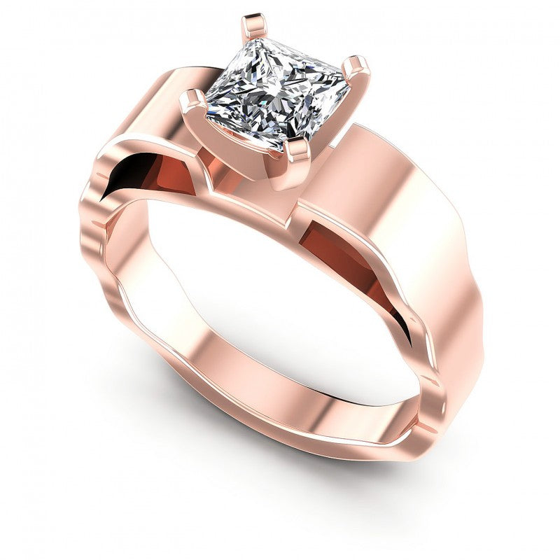 Princess Diamonds 0.35CT Solitaire Ring in 18KT White Gold