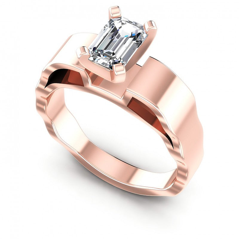 Emerald Diamonds 0.35CT Solitaire Ring in 18KT White Gold