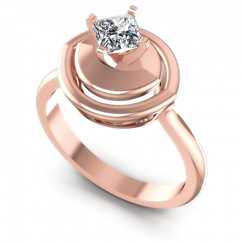 Princess Diamonds 0.35CT Solitaire Ring in 18KT White Gold