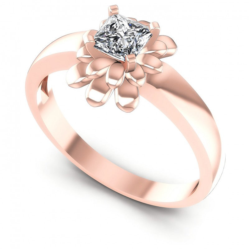 Princess Diamonds 0.35CT Solitaire Ring in 18KT White Gold