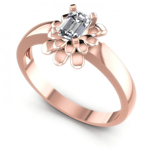 Emerald Diamonds 0.35CT Solitaire Ring in 18KT White Gold