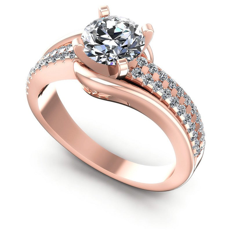 Round Diamonds 0.75CT Engagement Ring in 18KT White Gold