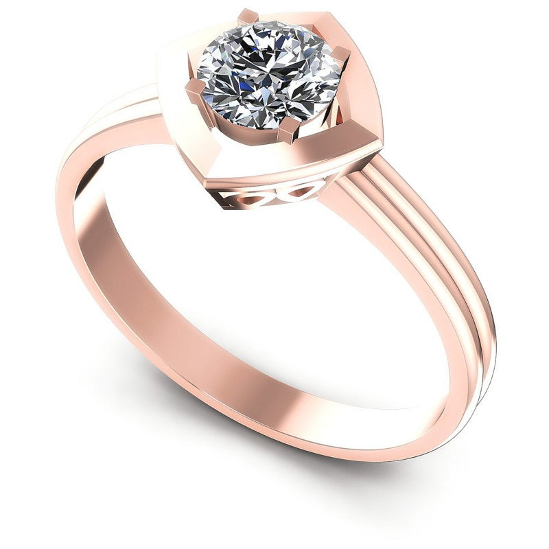 Round Diamonds 0.35CT Solitaire Ring in 18KT White Gold