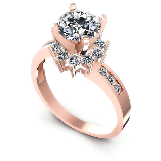 Round Diamonds 0.75CT Halo Ring in 18KT White Gold