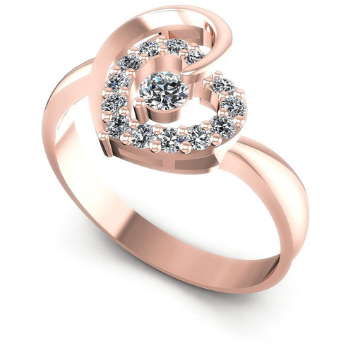 Round Diamonds 0.30CT Fashion Ring in 18KT White Gold