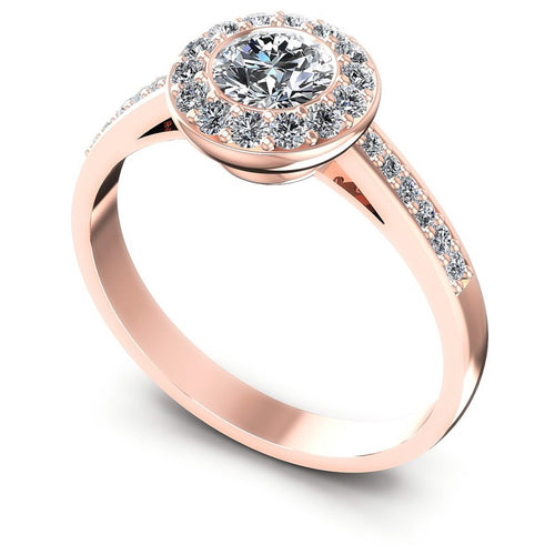 Round Diamonds 0.75CT Halo Ring in 18KT White Gold