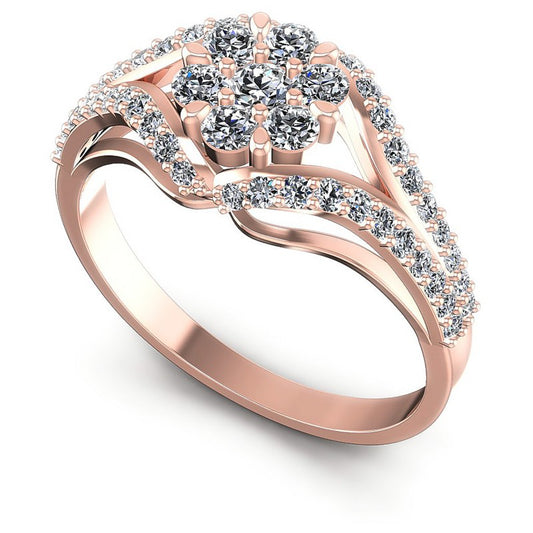 Round Diamonds 0.65CT Fashion Ring in 18KT White Gold