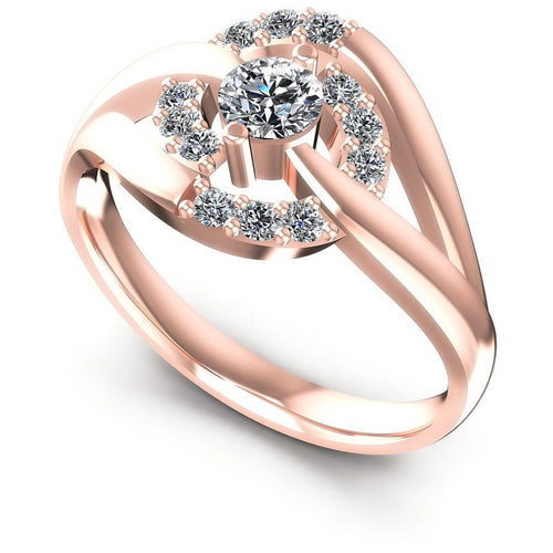 Round Diamonds 0.50CT Fashion Ring in 18KT White Gold