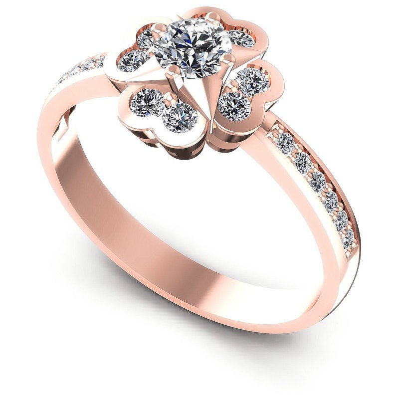 Round Diamonds 0.60CT Fashion Ring in 18KT White Gold