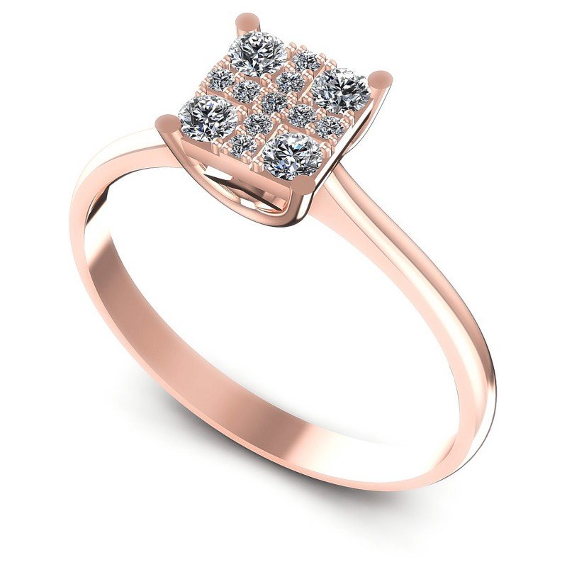 Round Diamonds 0.25CT Fashion Ring in 18KT White Gold