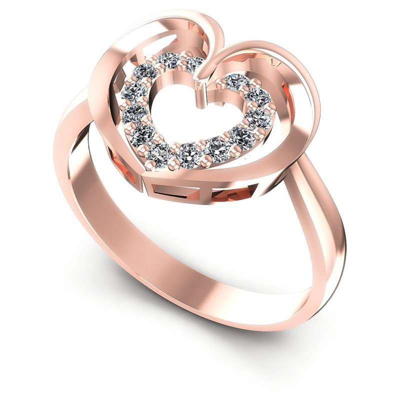 Round Diamonds 0.25CT Fashion Ring in 18KT White Gold