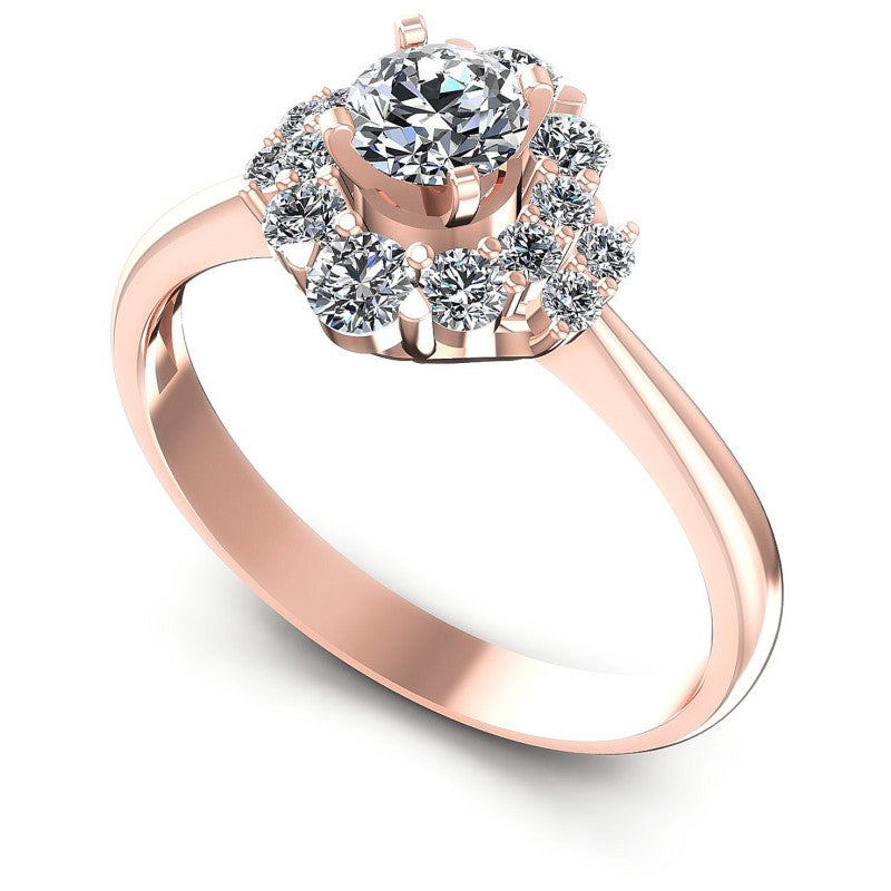 Round Diamonds 0.85CT Halo Ring in 18KT White Gold