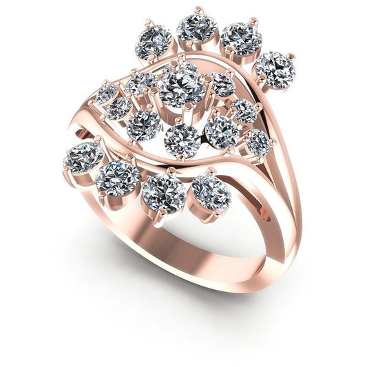 Round Diamonds 1.65CT Fashion Ring in 18KT White Gold