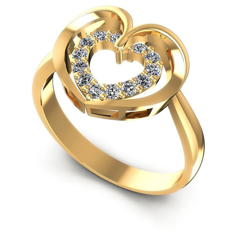 Round Diamonds 0.25CT Fashion Ring in 14KT White Gold