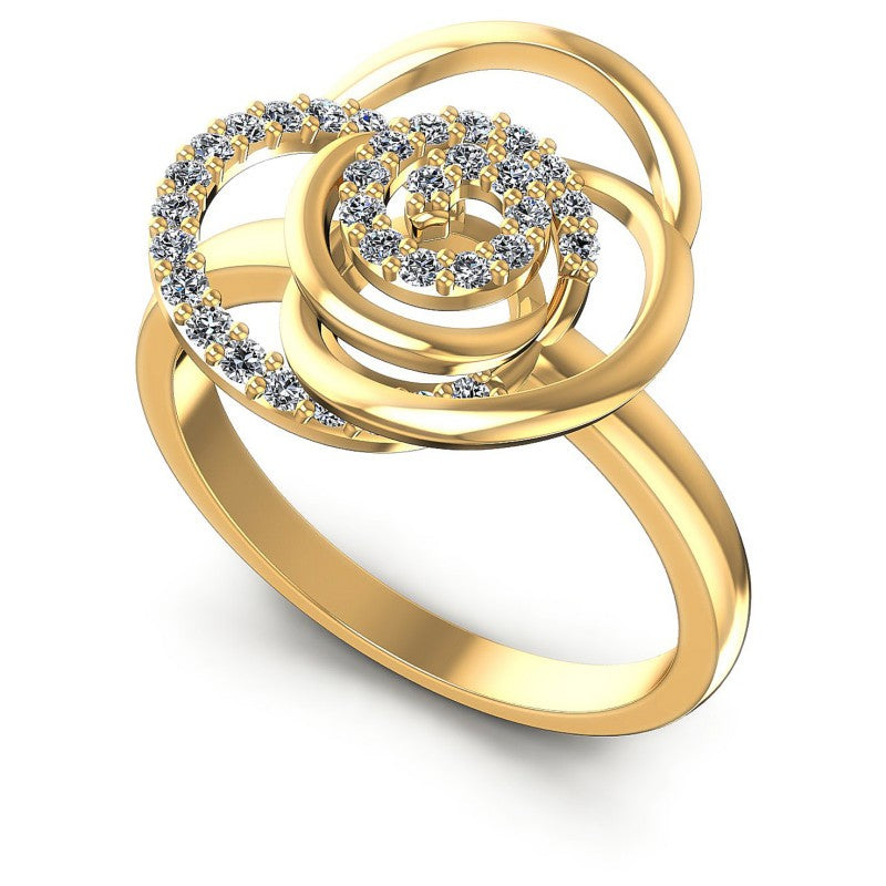 Round Diamonds 0.25CT Fashion Ring in 14KT White Gold