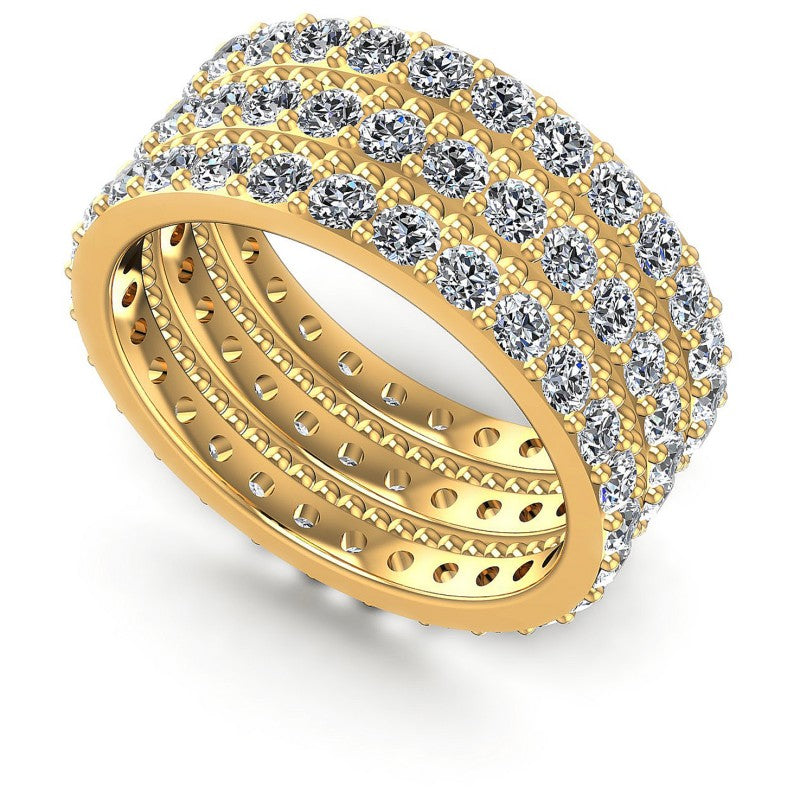 Round Diamonds 2.95CT Eternity Ring in 14KT White Gold
