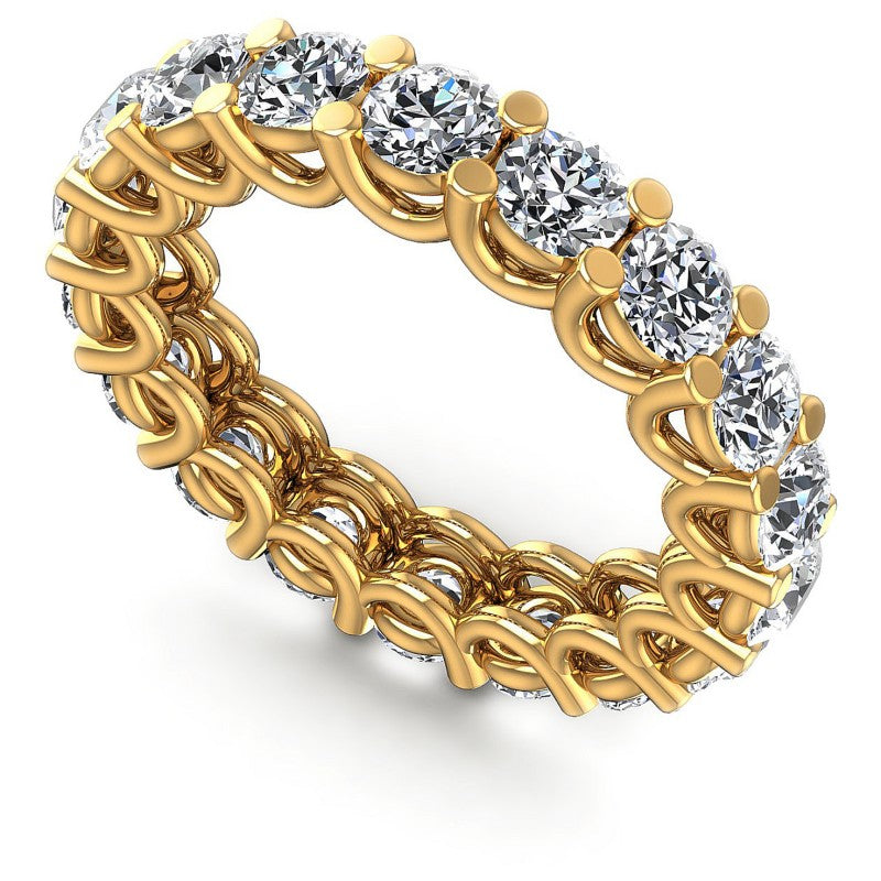 Round Diamonds 4.00CT Eternity Ring in 14KT White Gold
