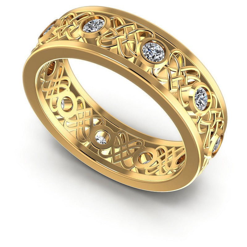 Round Diamonds 0.45CT Diamonds Wedding Band in 14KT White Gold