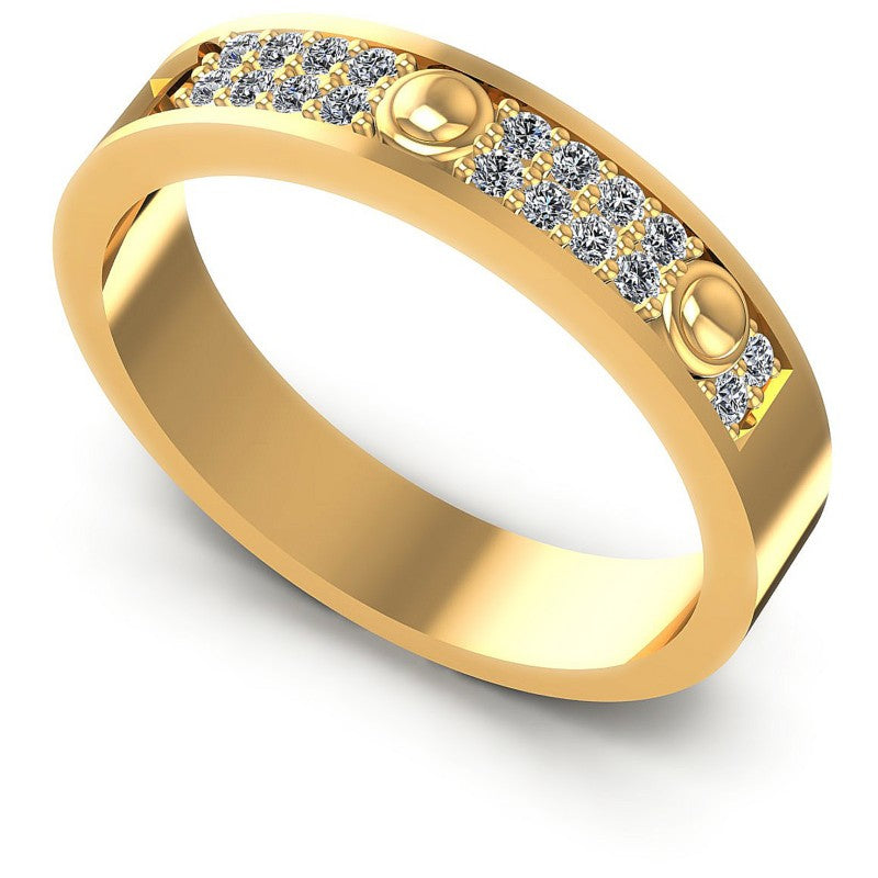 Round Diamonds 0.20CT Diamonds Wedding Band in 14KT White Gold