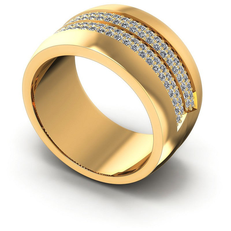 Round Diamonds 0.85CT Diamonds Wedding Band in 14KT White Gold
