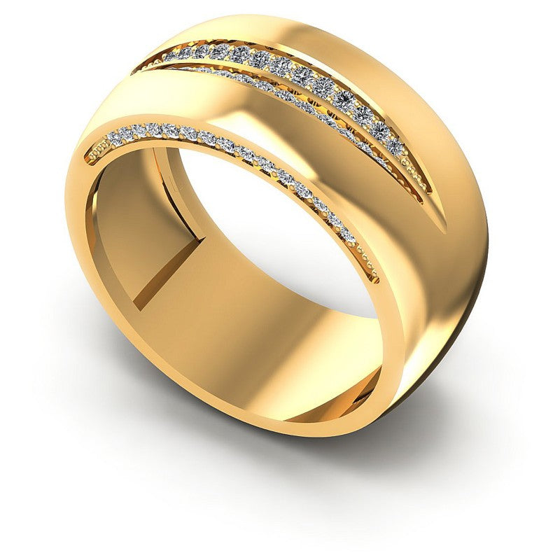 Round Diamonds 0.45CT Diamonds Wedding Band in 14KT White Gold