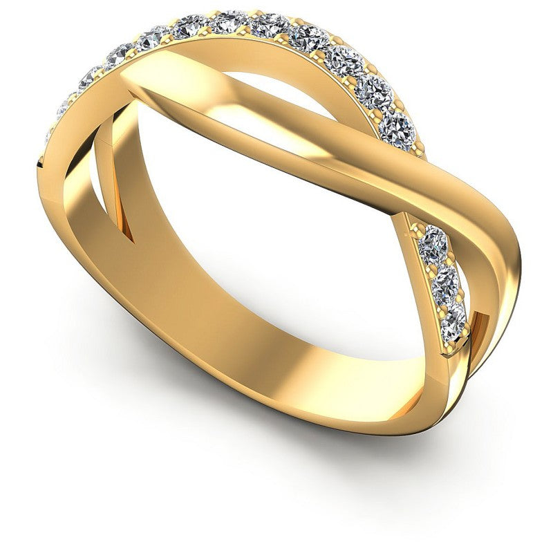 Round Diamonds 0.35CT Diamonds Wedding Band in 14KT White Gold