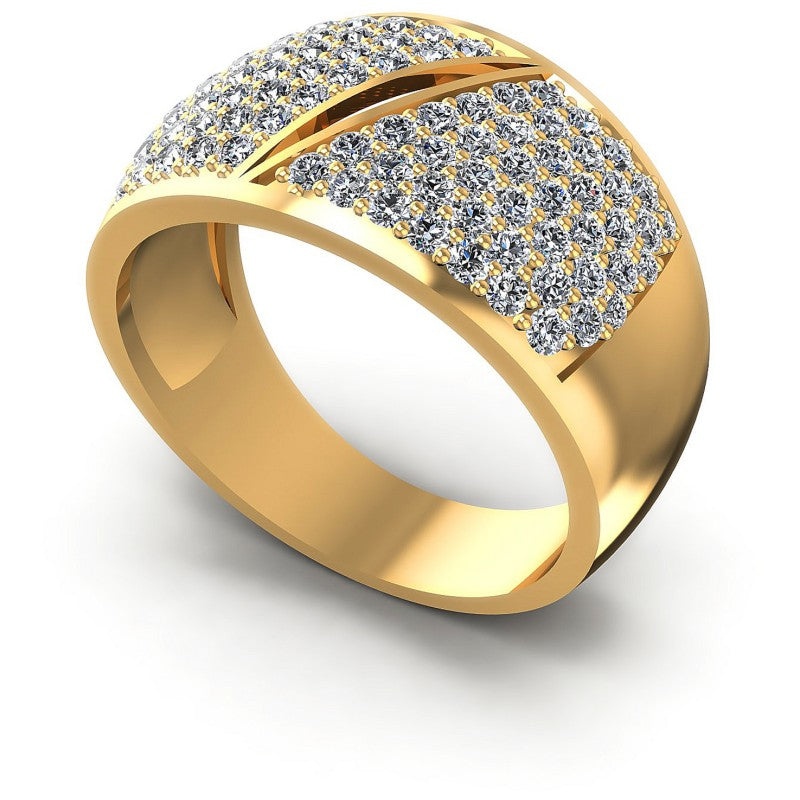 Round Diamonds 1.10CT Diamonds Wedding Band in 14KT White Gold