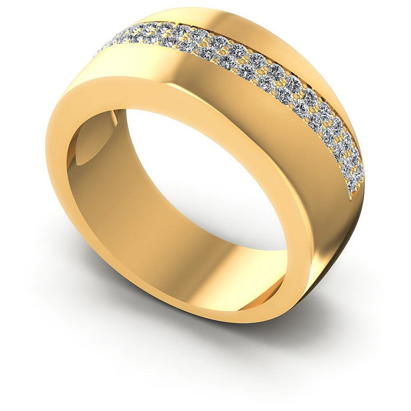 Round Diamonds 0.55CT Diamonds Wedding Band in 14KT White Gold