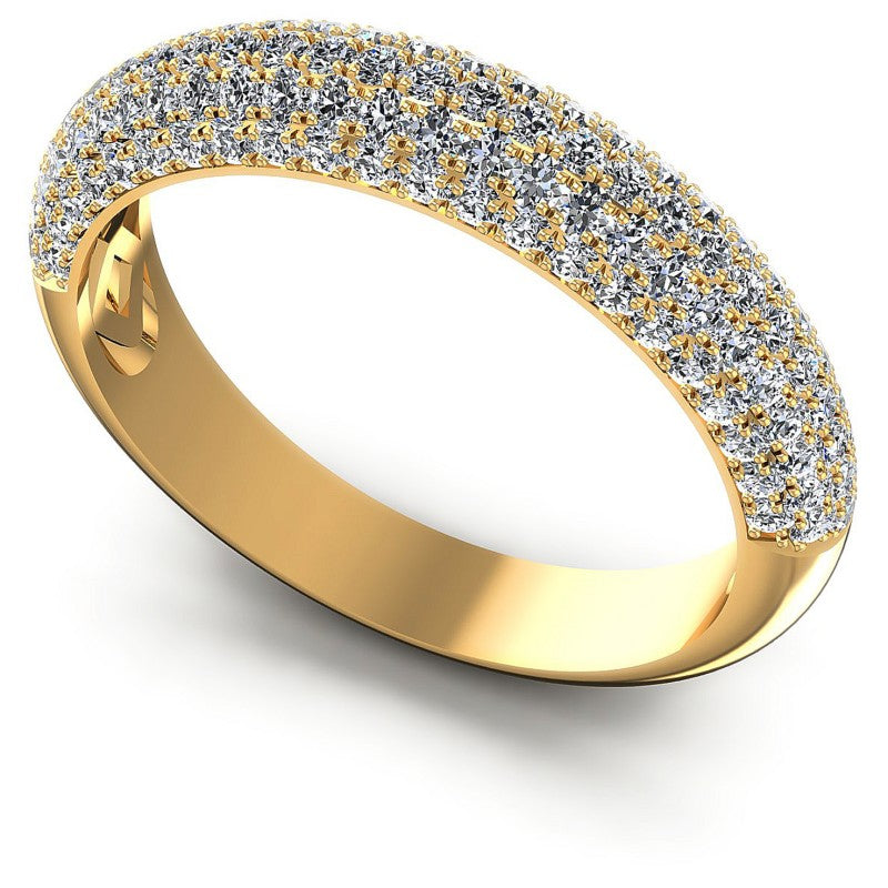 Round Diamonds 1.30CT Diamonds Wedding Band in 14KT White Gold