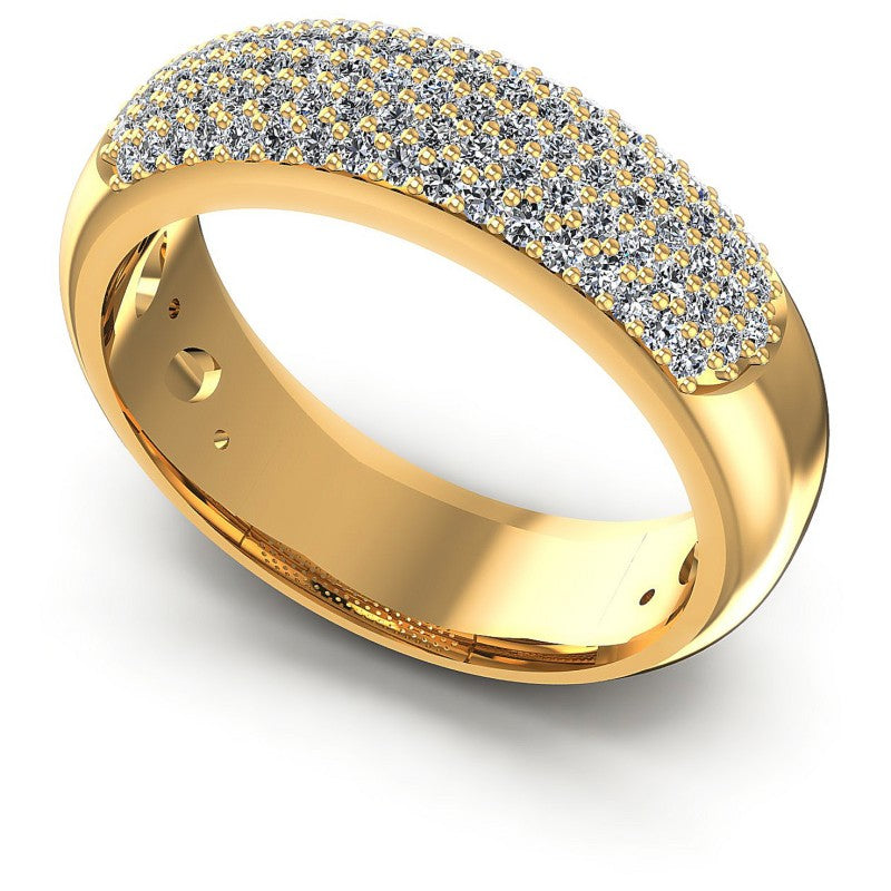 Round Diamonds 0.75CT Diamonds Wedding Band in 14KT White Gold