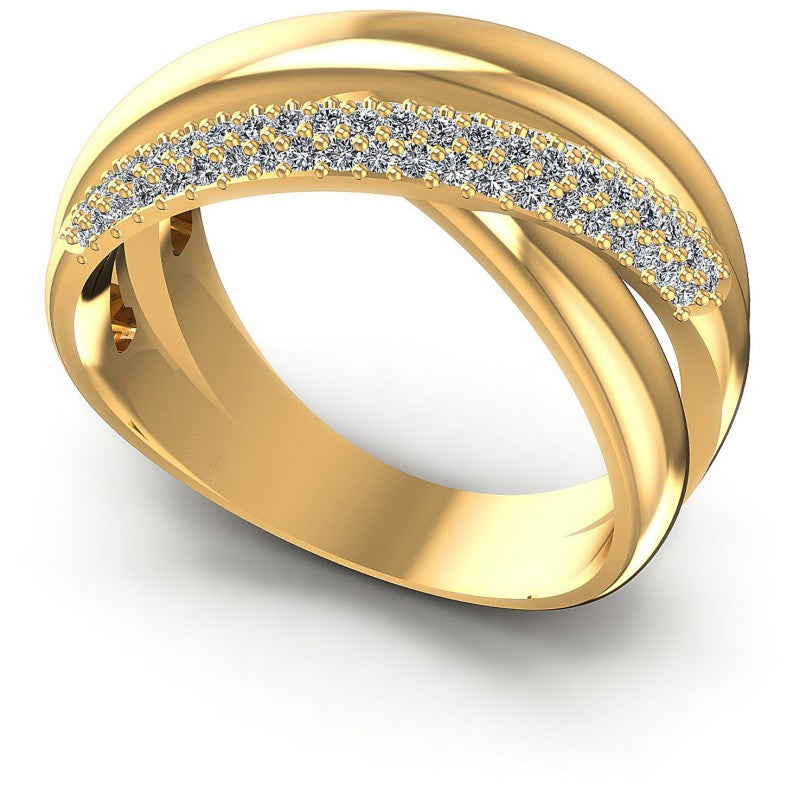 Round Diamonds 0.45CT Diamonds Wedding Band in 14KT White Gold