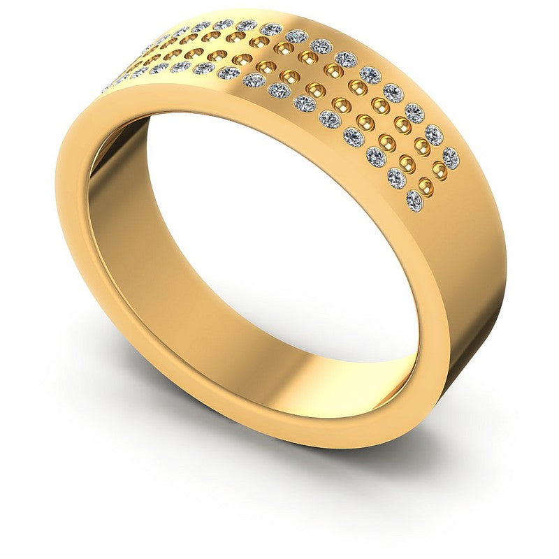 Round Diamonds 0.20CT Diamonds Wedding Band in 14KT White Gold
